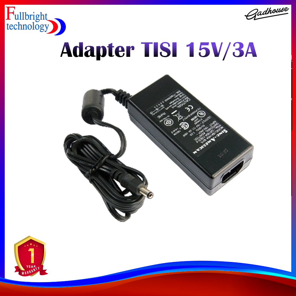 Adapter TISI 15V3A อะแดปเตอร์ มาตรฐานมอก. 15V 3A สำหรับอุปกรณ์ไฟฟ้าและอิเล็กทรอนิกส์