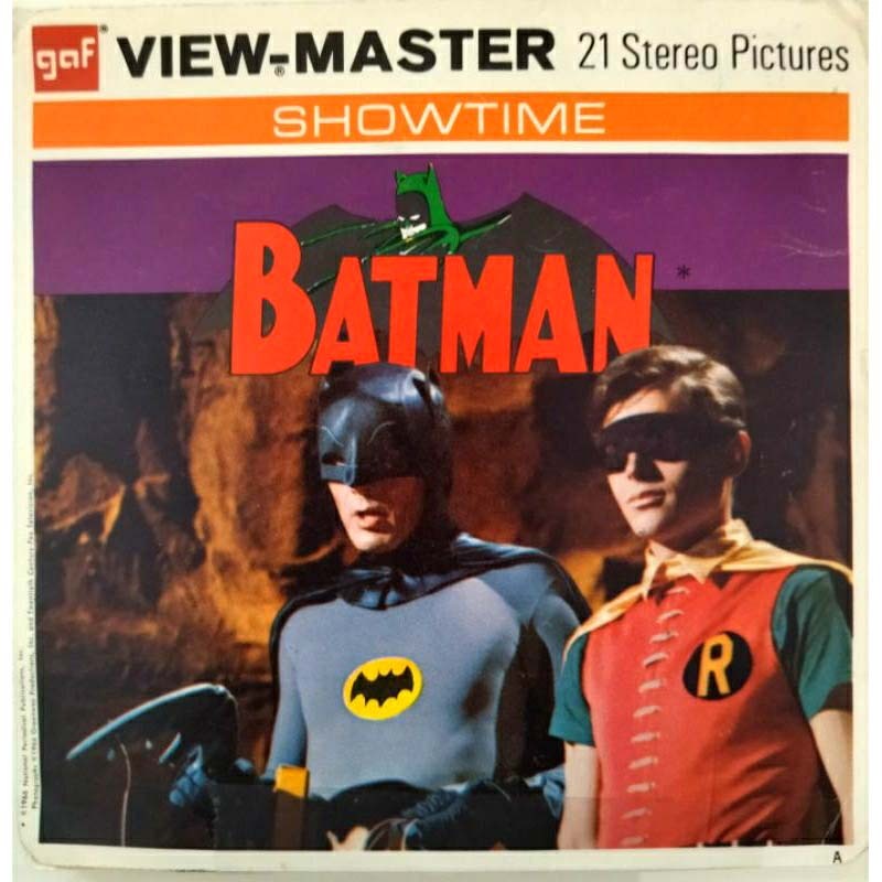 แผ่นฟิล์ม gaf วิวมาสเตอร์ View Master 3D Batman showtime 1966 view master มือสองสภาพดี