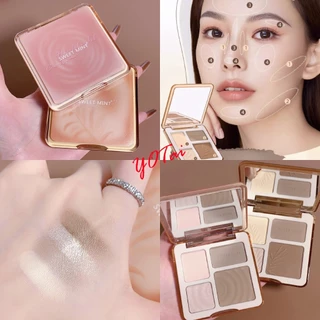 YOTAI ❤️Sweet Mint❤️ พาเลทคอนทัวร์ ไฮไลท์เฉดดิ้ง พาเลทไฮไลท์เฉดดิ้ง สร้างมิติ คอนทัวร์ กันน้ำ กันเหงื่อ ติดทนยาวนาน
