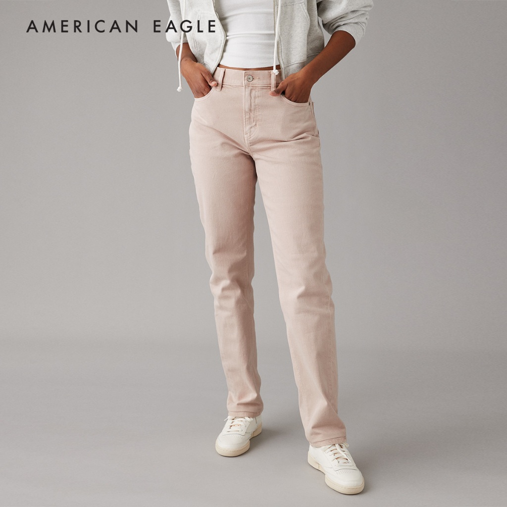 American Eagle Stretch Super High-Waisted Straight Jean กางเกง ยีนส์ ผู้หญิง เสตรท เอวสูง (WSV 043-4925-639)
