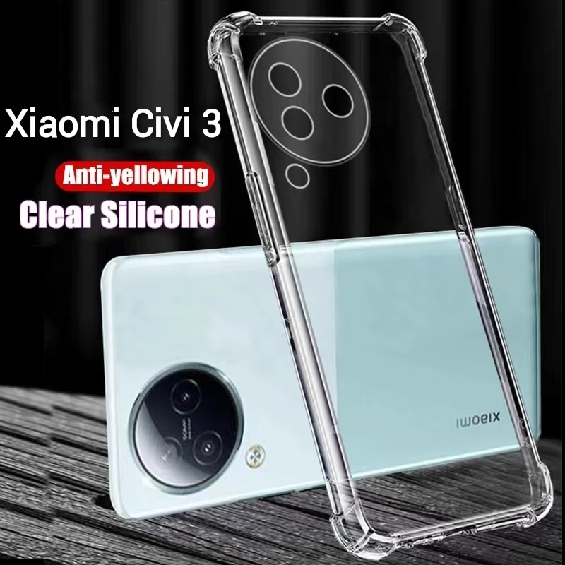 Xiaomi Civi 5 Pro 5G/Xiaomi Civi 3 5Gตรงรุ่น(พร้อมส่งในไทย)เคสTPUใสกันกระแทกแบบคลุมกล้องXiaomi Civi 5 Pro/Xiaomi Civi 3