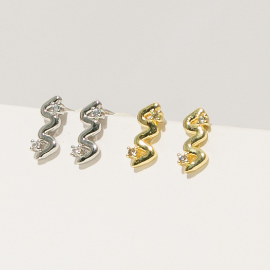 Lapaire l Doodle gem earring ต่างหู