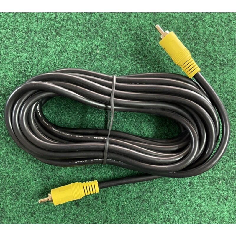 สายAVยาว 6 เมตร สำหรับเอาสัญญาณภาพไปออกจอมอนิเตอร์ สายสีดำ(ไม่มีสายแดงแนบ)หัวแจ็กสีเหลืองRCA 2ด้าน