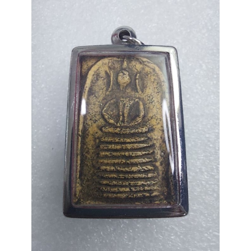 พระสมเด็จวัดเกศไชโย พิมพ์ฐาน9ชั้น กรอบสแตนเลสแท้ ไม่ลอกไม่ดำ