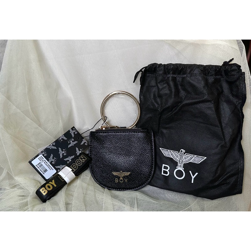 มือหนึ่ง Boy London กระเป๋าใส่เหรียญช่องบัตร1ใบ +สายคล้อง