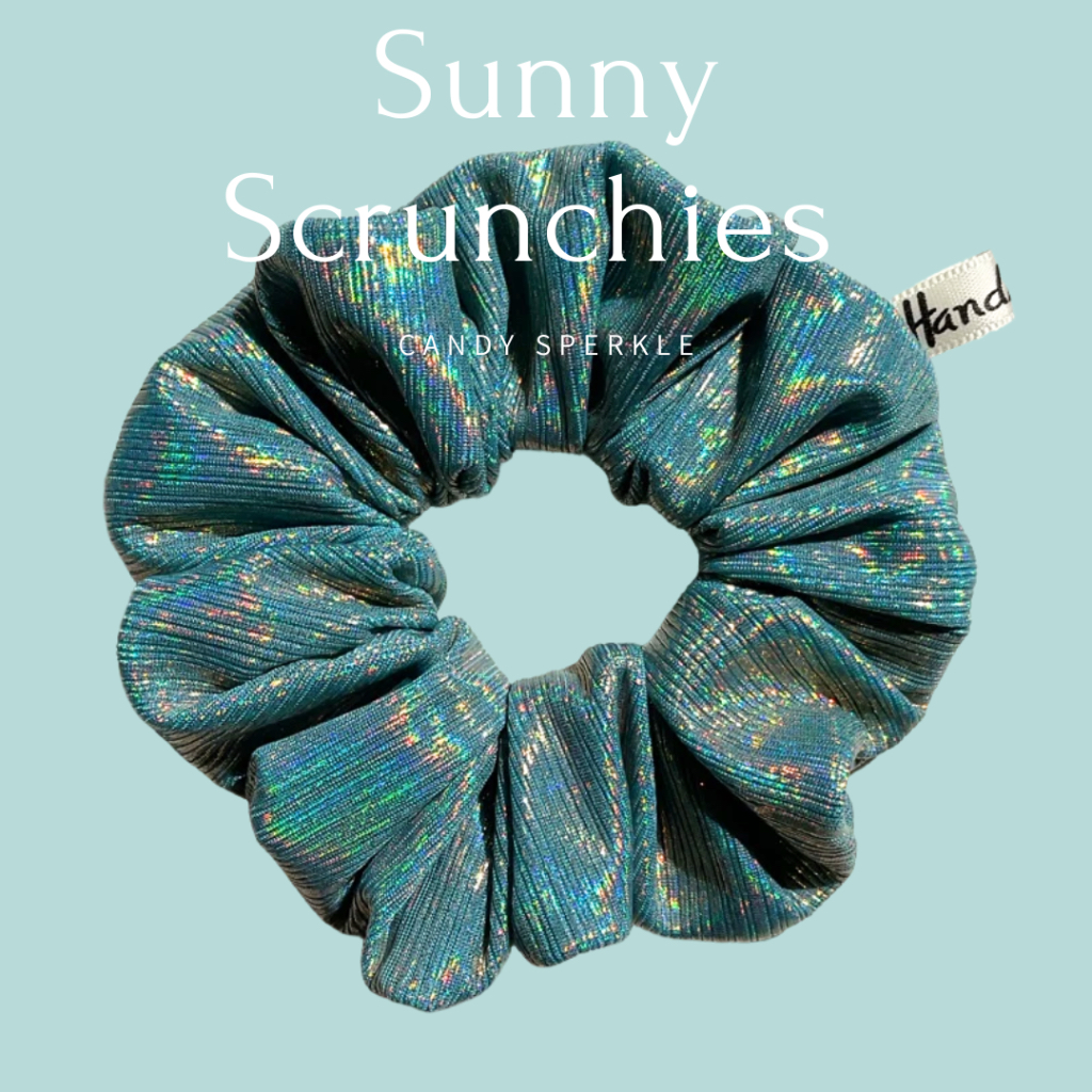 ยางรัดผม  Sunny Scrunchies ยางมัดผมCandy Sparkleเนื้อผ้าเงาวิบวับ เล่นแสง