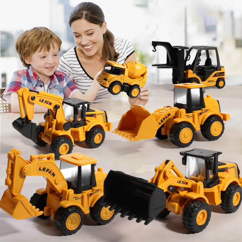 [พร้อมส่ง]โมเดลรถขุดก่อสร้างเมือง แบบพลาสติก ของเล่นเสริมพัฒนาการ พัฒนาการทางปัญญา