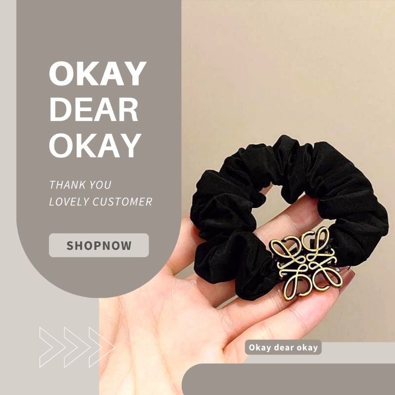 พร้อมส่ง 𝐇𝐚𝐢𝐫 𝐁𝐚𝗻𝗱𝐬 | ยางรัดผมโดนัท Ioewe ยางรัดผมสไตล์แบรนด์เนม