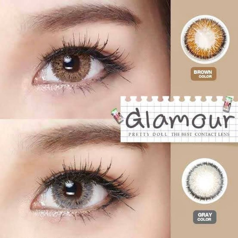 คอนแทคเลนส์ รุ่น Glamour / Jewel3tone มีสี เทา ตาล มีค่าสายตา