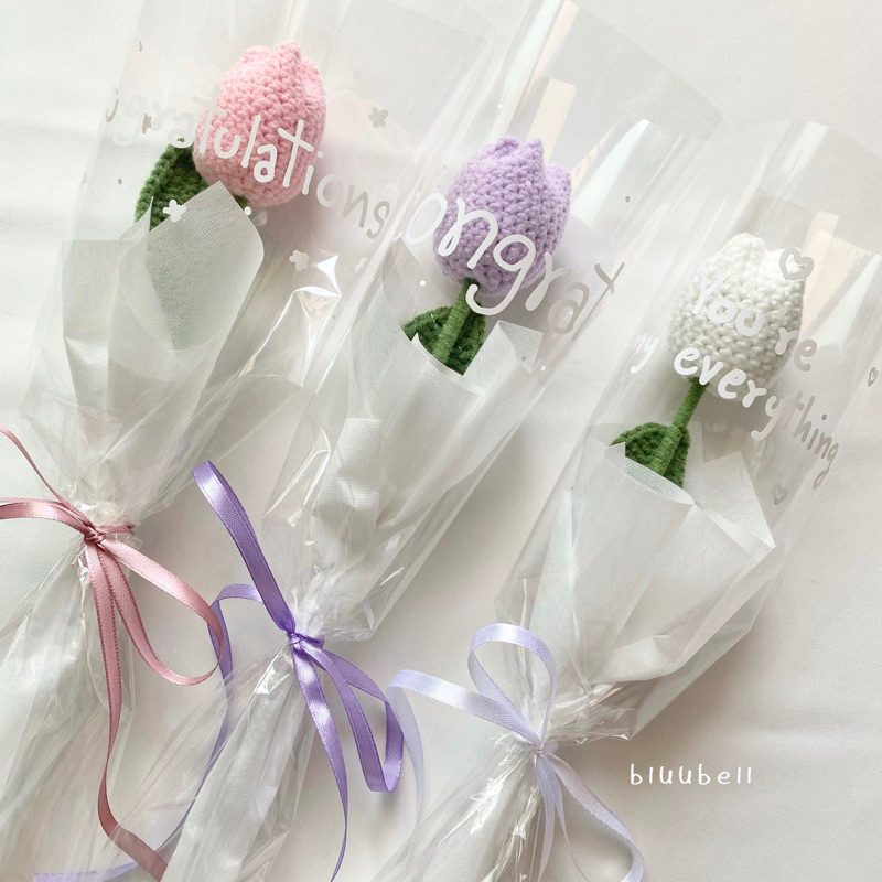ช่อดอกทิวลิปถักไหมพรม 🌷