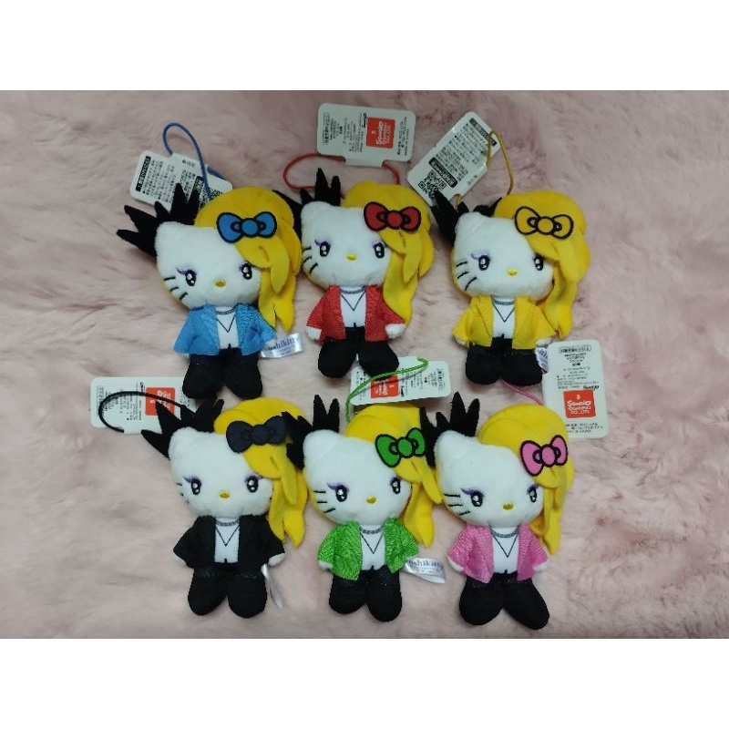 ตุ๊กตาพวงกุญแจโยชิกิ X-Japan คิตตี้ Yoshikitty 4 นิ้ว 6 สี ลิขสิทธิ์แท้ Sanrio ใหม่ป้ายห้อย