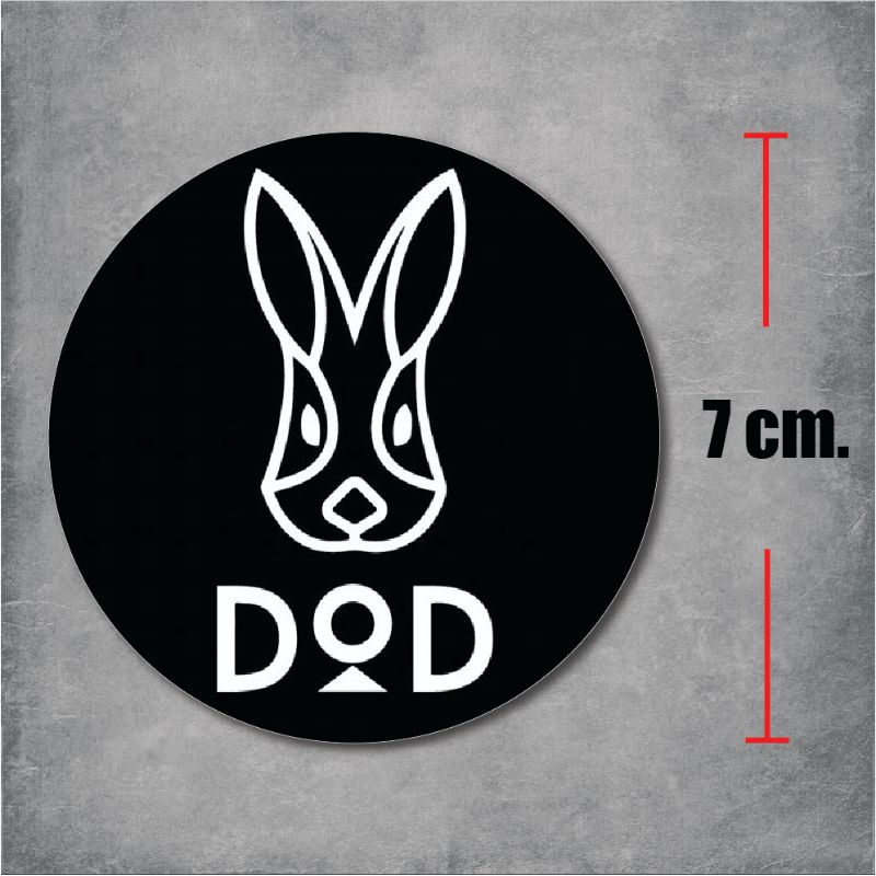 sticker pvc DOD สติกเกอร์แคมปิ้ง ดอด งานออฟเซ็ทแท้ pvc กันน้ำ กันแดด