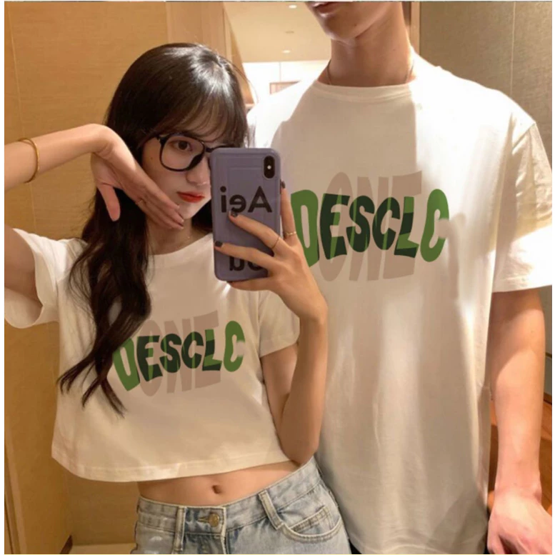 เสื้อคู่กับแฟนไซร์ใหญ่ Oversize เสื้อผ้าแฟชั่นสไตล์เกาหลี เสื้อยืดครอปผู้หญิง โอเวอร์ไซส์ชายหญิง สกรีนลายสวยงาม thumbnail 7