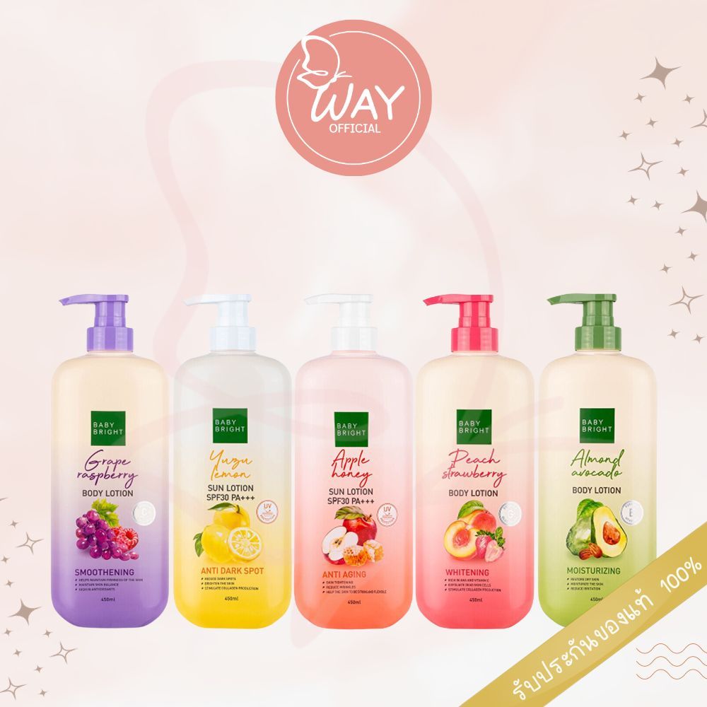 เบบี้ ไบร์ท ซัน บอดี้ โลชั่น SPF30 PA+++ 450 มล. Baby Bright Sun Body Lotion SPF30 PA+++ 450 ml.
