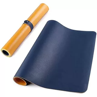 ที่รอง Keyboard วัสดุหนัง PVC Premium ขนาด 40x80 ซม. [สีน้ำเงิน/ดำ]