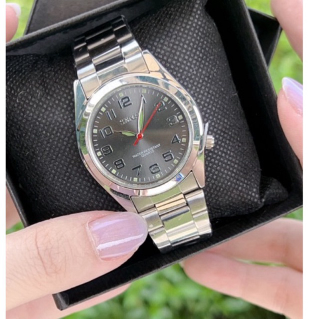 นาฬิกา Senkq หน้าปัดตัวเลขเต็ม เข็มมีพรายน้ำ หน้าปัด38mm สายสแตนดลส - รูปที่ 4