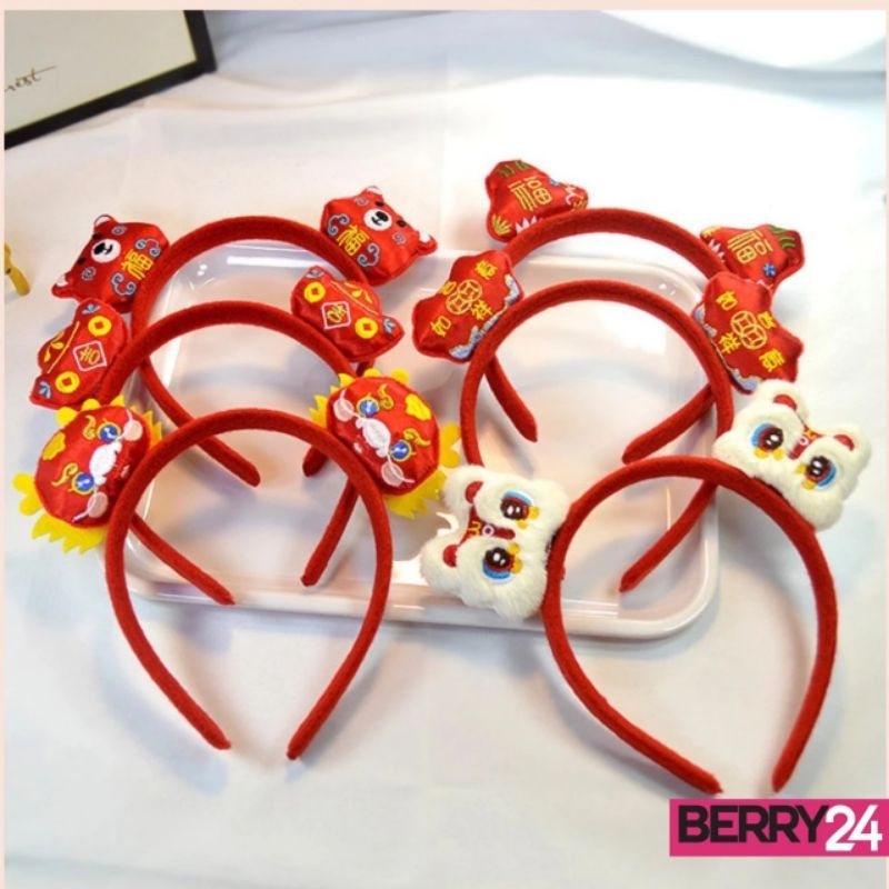 CHBC01 คาดผมตุ๊กตาสิงโตจีน ตุ๊กตามังกร พร้อมส่งในไทย คาดผมตรุษจีน น่ารักไม่เหมือนใคร