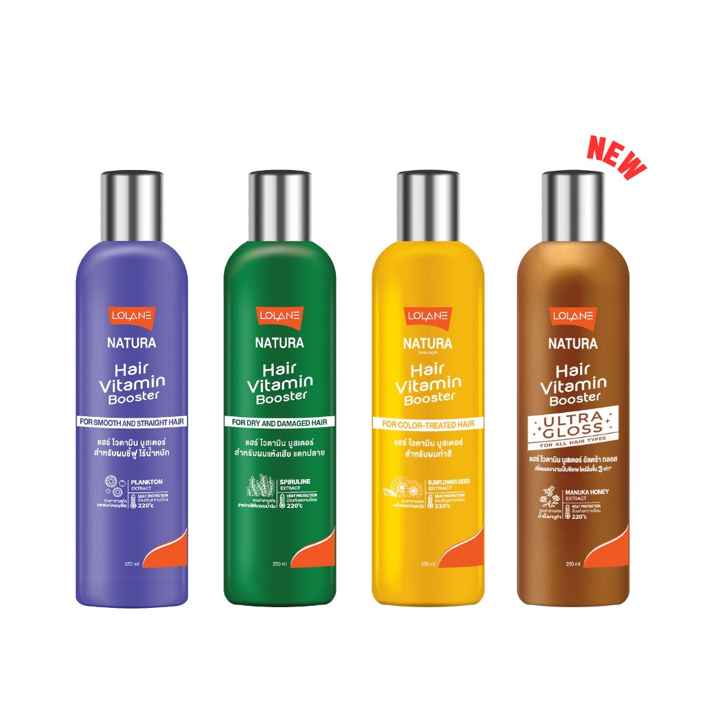 (ขวด) lolane natura hair vitamin booster โลแลน เนทูร่า แฮร์ วิตามินบูสเตอร์ พร้อมส่ง 4สูตร 2ขนาด