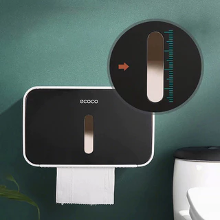 Ecoco ที่ใส่ทิชชู่ในห้องน้ำ ที่ใส่กระดาษทิชชู ออแกไนเซอร์ ติดผนัง ชั้นเก็บทิชชู่