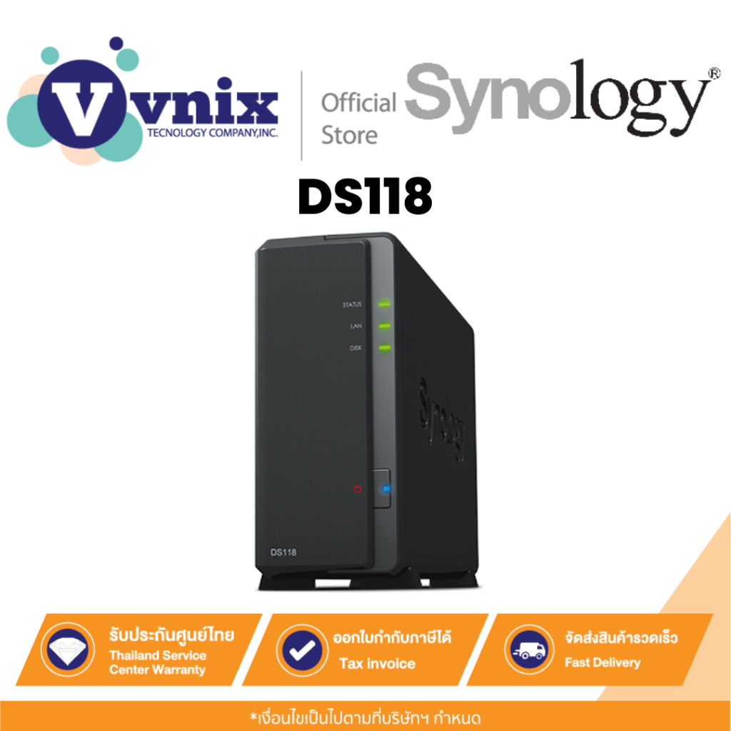 NAS DS118 Synology DiskStation High-performance 1-bay By Vnix Group