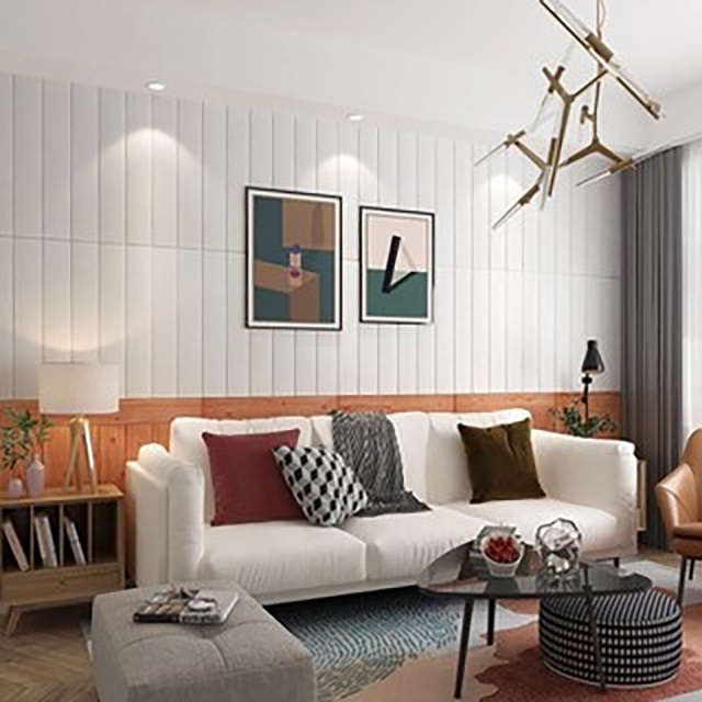 🔥wallpaper3d 70*77cm สติ๊กเกอร์ติดผนัง แผ่นใหญ่ ลายไม้ ลายการ์ตูน ลายอิฐ วอลเปเปอร์ติดผนัง มีกาวในตัว ตกแต่งห้อง กันน้ำ - รูปที่ 3