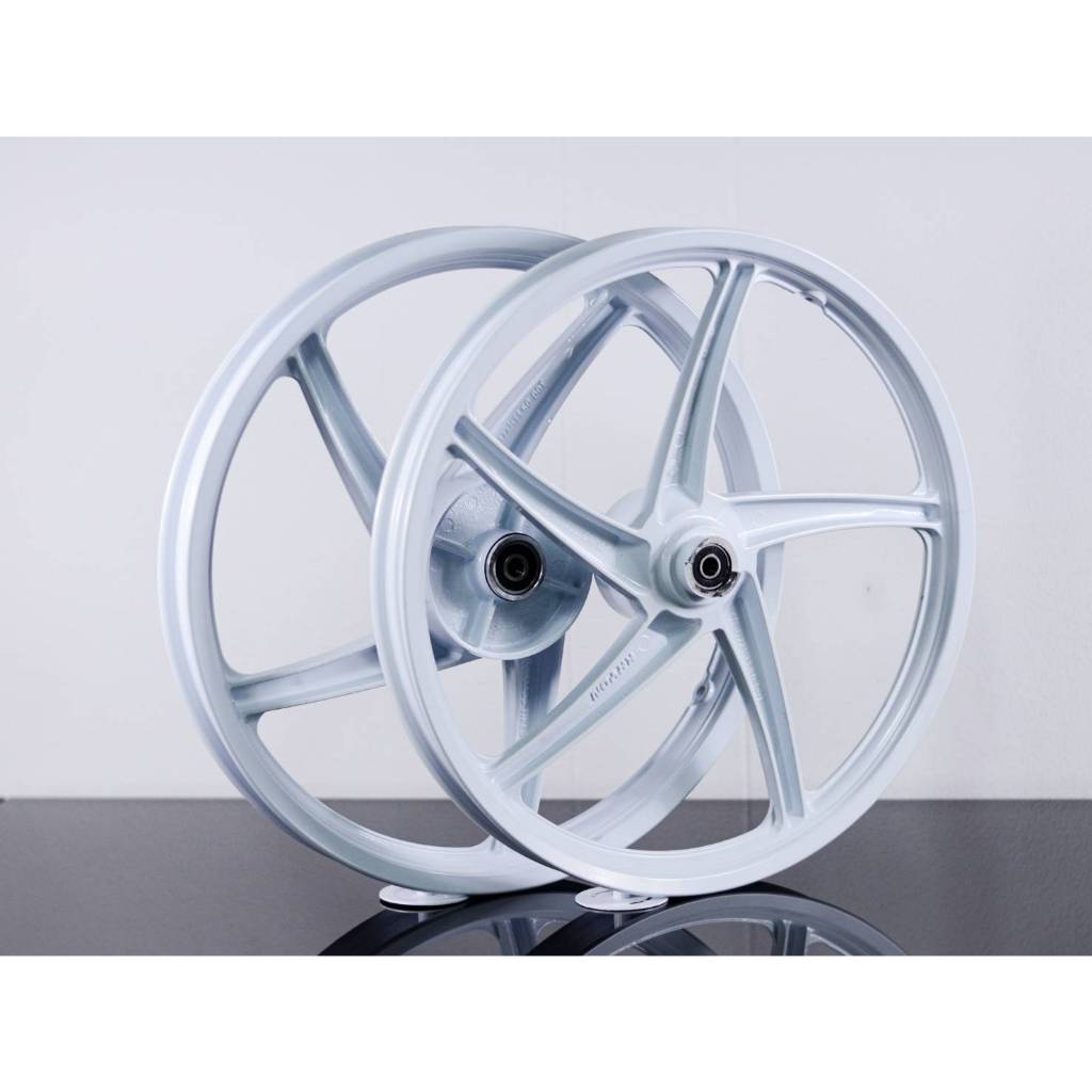 ล้อแม็คเดิม5ก้าน สีขาว สำหรับw110i w125i ขนาด17x1.40/17x1.60 (แยกข้างได้)