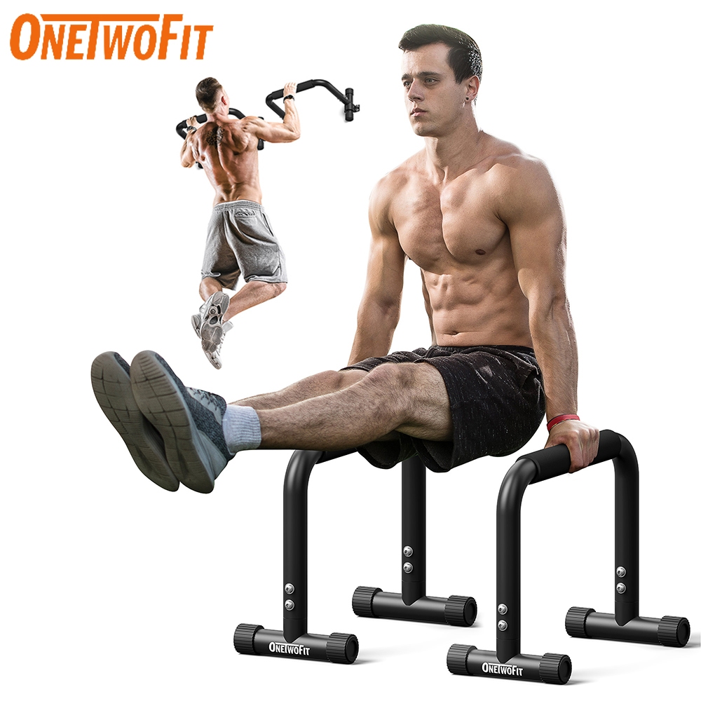 Onetwofit บาร์คู่ตั้งพื้น บาร์คู่ออกกําลังกาย ตั้งพื้นและติดตั้งบนผนังได้ บาร์หกสูง รับน้ำหนักได้ถึง 120KG