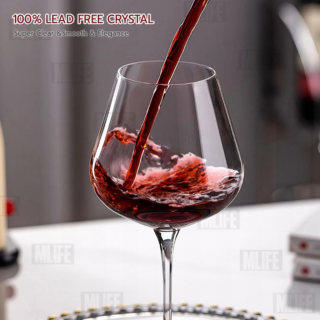 MLIFE - แก้วไวน์ใบใหญ่ 590ml / 460ml แก้วไวน์ ไวน์แดง ไวน์ขาว แชมเปญ ที่เปิดขวด แก้วโอเชี่ยน - Wine Glass Insulate Glass - รูปที่ 2