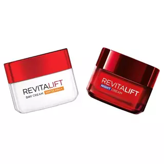 Loreal Paris Revitalift Cream 50G ลอรีอัล ปารีส รีไวทัลลิฟท์ เดย์ครีม 50 มล. + ไนท์ครีม 50 มล.