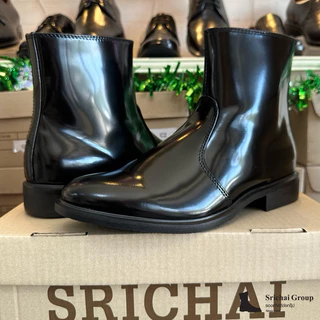 ฮาฟศรีชัย งานเครื่องแบบ รุ่น H72 หนังขัดมันเกรดพรีเมี่ยม พื้นยาง by Srichaigroup