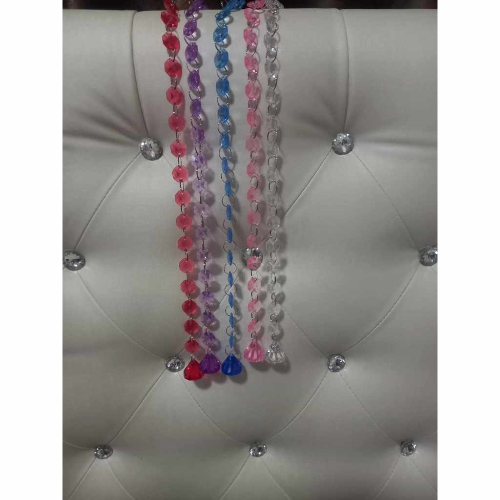 ม่านลูกปัดอะคริลิกขนาดยาว1เมตร/เส้นพร้อมส่งทันทีในไทย(มีจี้เพชร/ไม่มีจี้) - รูปที่ 6