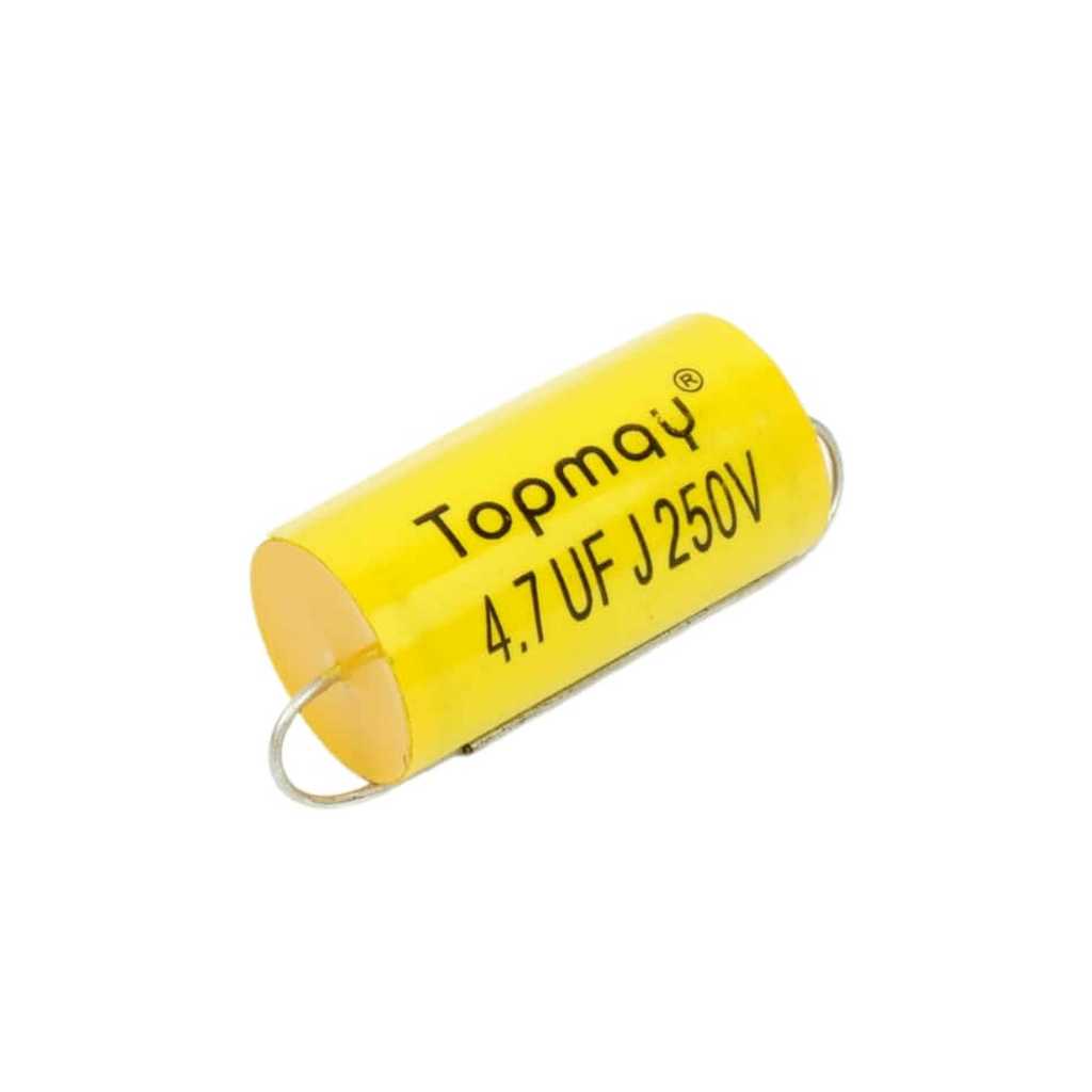 C 4.7uF 250V Capacitor คาปาซิเตอร์ Polypropylene ยี่ห้อ Topmay