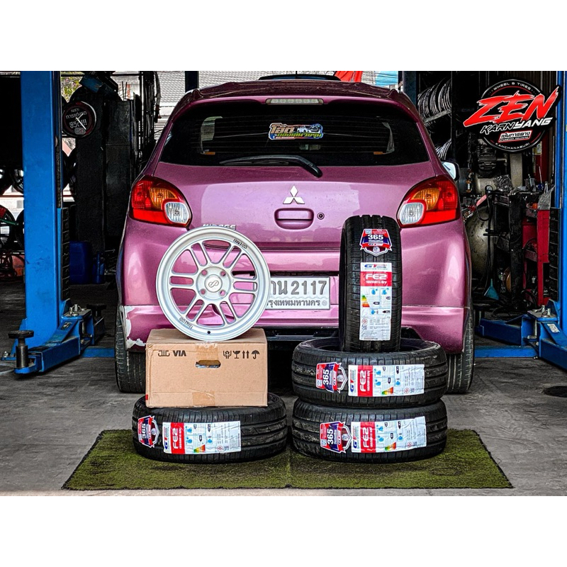 ล้อแม็กซ์พร้อมยาง RPF1 ขอบ15“ กว้าง7 4/100 +ยาง GT RADIAL FE2 195/55R15, 195/50R15