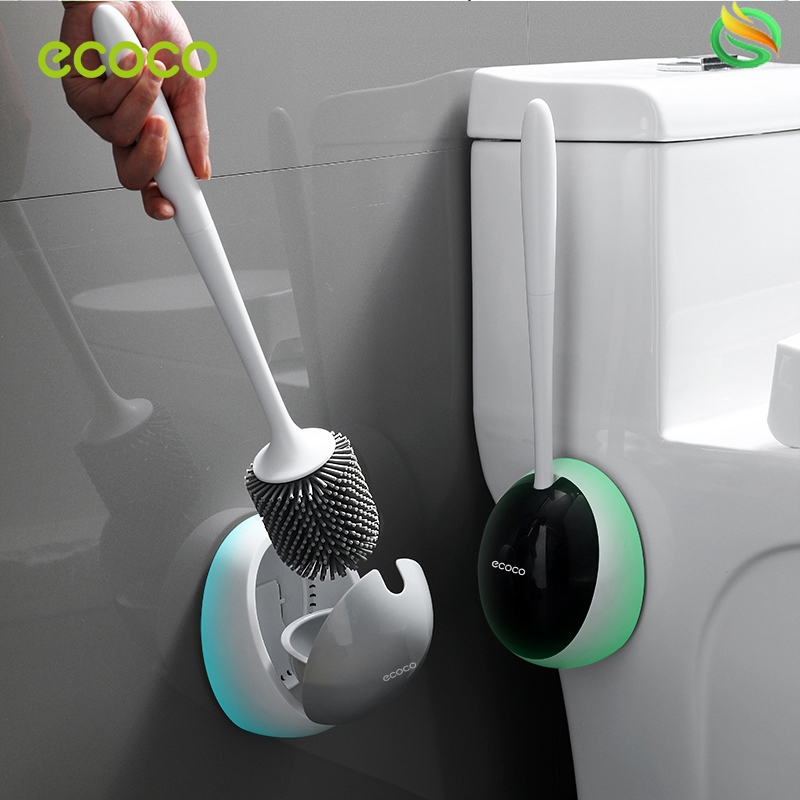 Ecoco แปรงล้างห้องน้ำ ติดผนัง ประหยัดพื้นที่ ซิลิโคนนุ่ม ห้องน้ำ แปรงขัดห้องน้ำ E2205