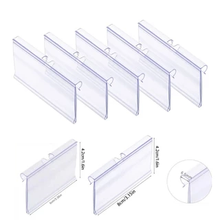 ป้ายราคาพลาสติก PVC 6x4 5x4cm 20/100 ป้ายราคา ป้ายติดราคา ฮุกเหล็ก ชั้นวาง ป้ายพลาสติก อุปกรณ์ร้านค้า ขายของ
