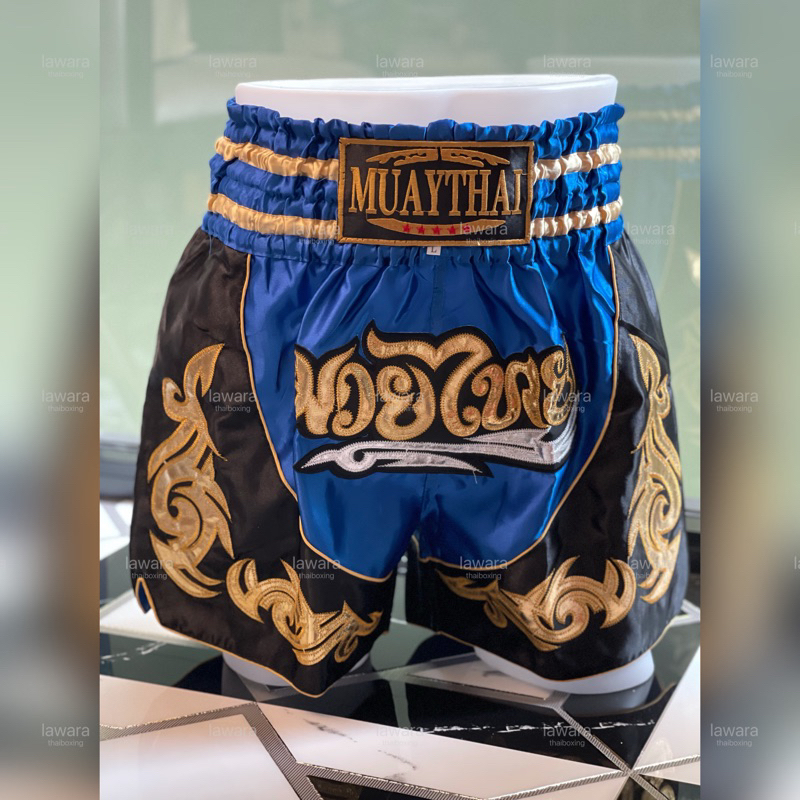 (พร้อมส่ง)กางเกงมวยไทย🇹🇭โทนสีน้ำเงิน-กรม🔵หลากหลายรุ่น - รูปที่ 2