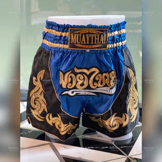 (พร้อมส่ง) กางเกงมวยไทย(Muaythai)🥊รุ่นปักลายไทยข้าง งานดี ใส่เล่นกีฬา ต่อยมวย ออกกำลังกาย เข้าธีม
