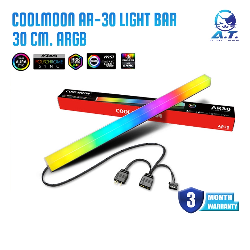แถบแม่เหล็ก ตกแต่งเคสคอมพิวเตอร์ PC Coolmoon AR30 Led strip ARGB 30 CM.