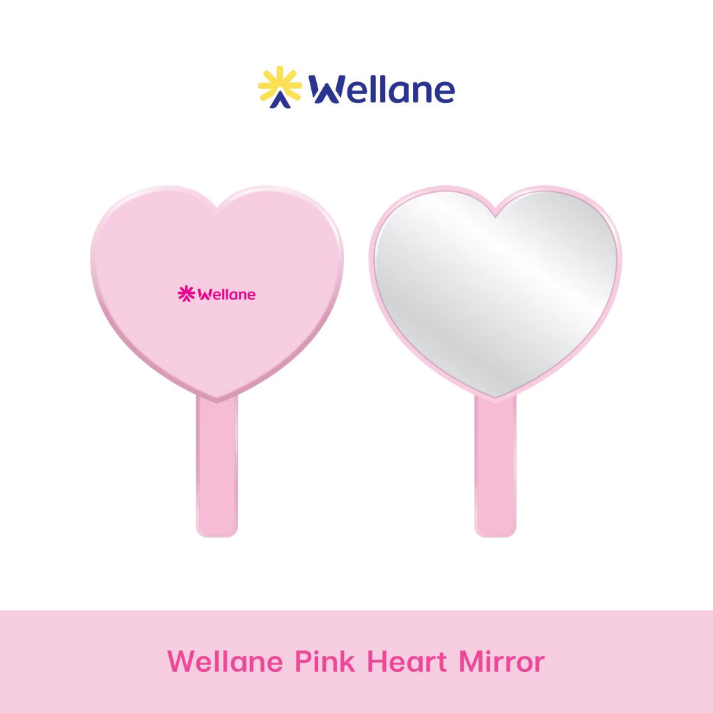 Wellane Pink Heart Mirror (1 ชิ้น/ Order)