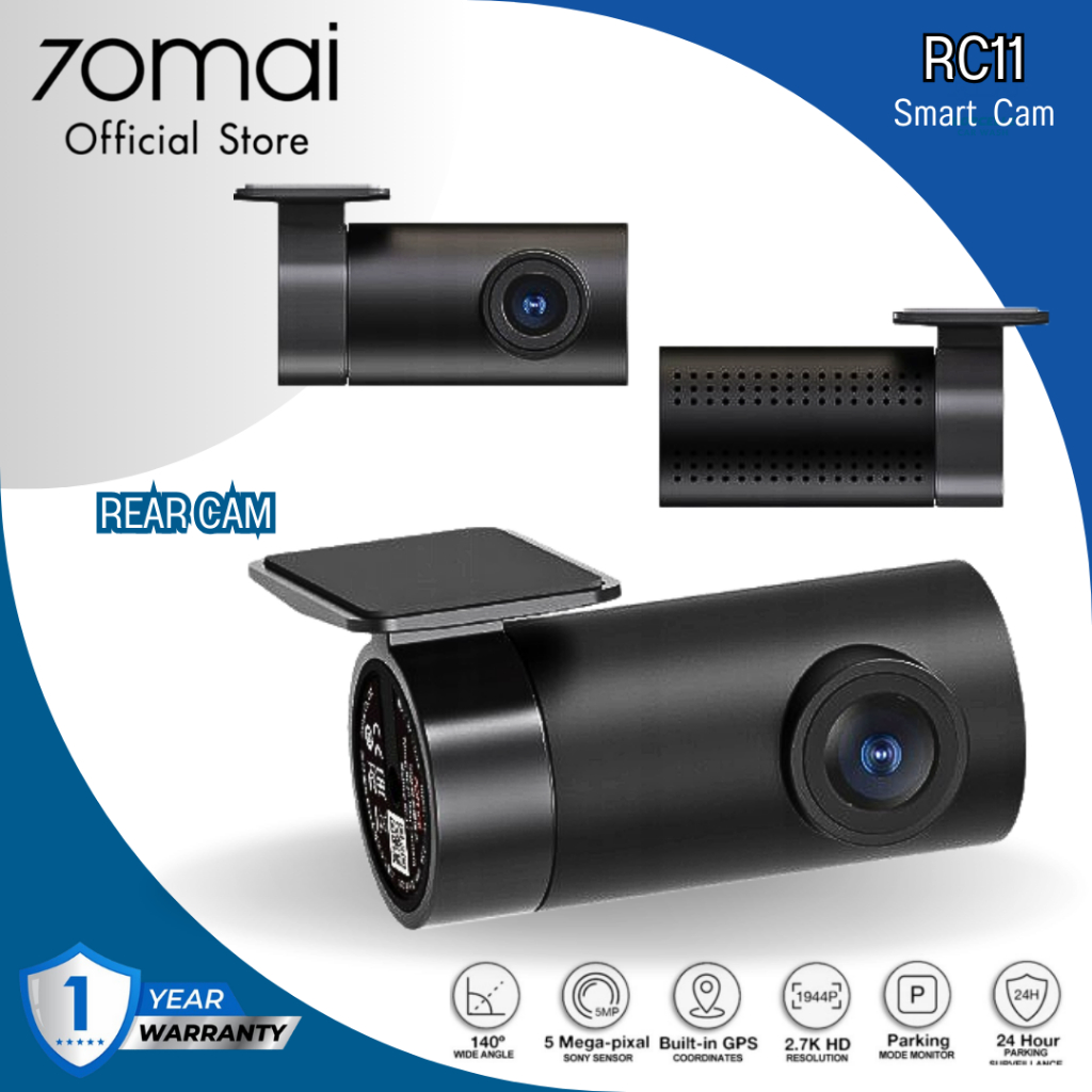 70MAI RC11 Rear Cam กล้องด้านหลัง สำหรับ 70 mai A400/A500S/A800S/A810 Dash Cam