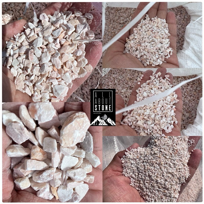 หินชมพู หินเกล็ดชมพู หินเกล็ดสีชมพู หินโรยหน้ากระถาง หินตกแต่ง(10 กก.)