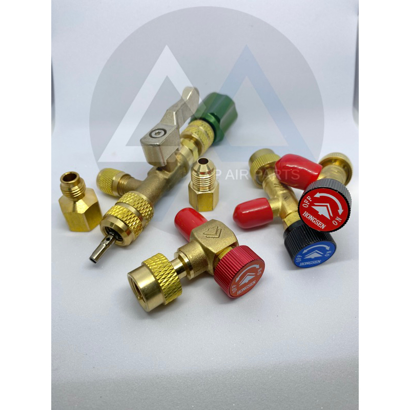 เซฟตี้วาล์วแอร์ วาล์วเซอร์วิส วาล์วขันลูกศร ชุดถอดศร R22/R32/R410a