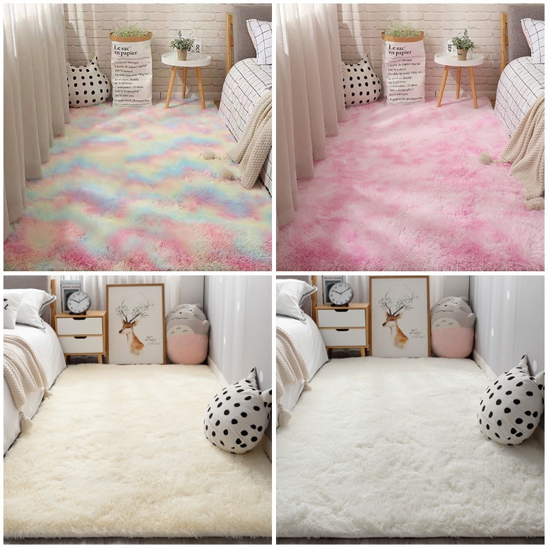 พรมปูพื้น 120*80cm 160*120cm ขนนิ่ม พรมนุ่ม ผืนใหญ่ พรมห้องนอน พรมขนสัตว์ พรมขน พรมขนนุ่ม พรมปูพื้นห้องนอน