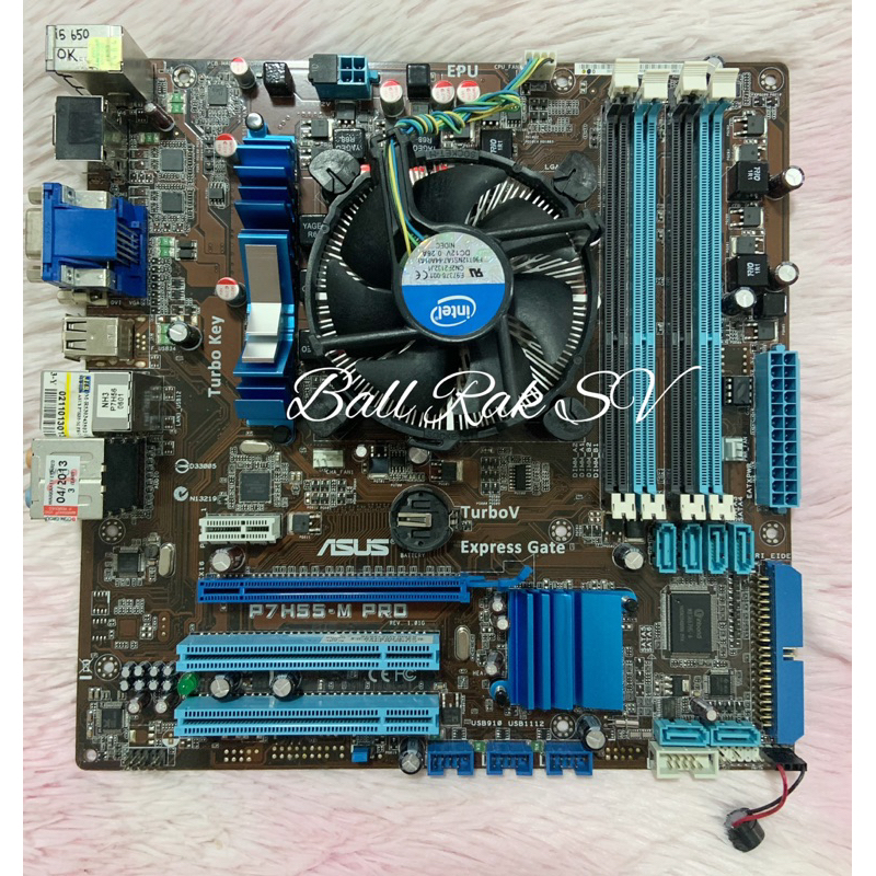 เมนบอร์ด ASUS P7H55-M PRO /CPU i5 650 (ไม่มีฝาหลัง)