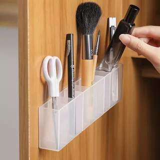 Goody Home กล่องเก็บของ 3 ช่องแบบติดผนัง สําหรับใส่เครื่องสำอางค์ เครื่องเขียน แบบแท่ง/หลอด(จำหน่ายเป็น 1 เซ็ตต่อ 3 อัน)