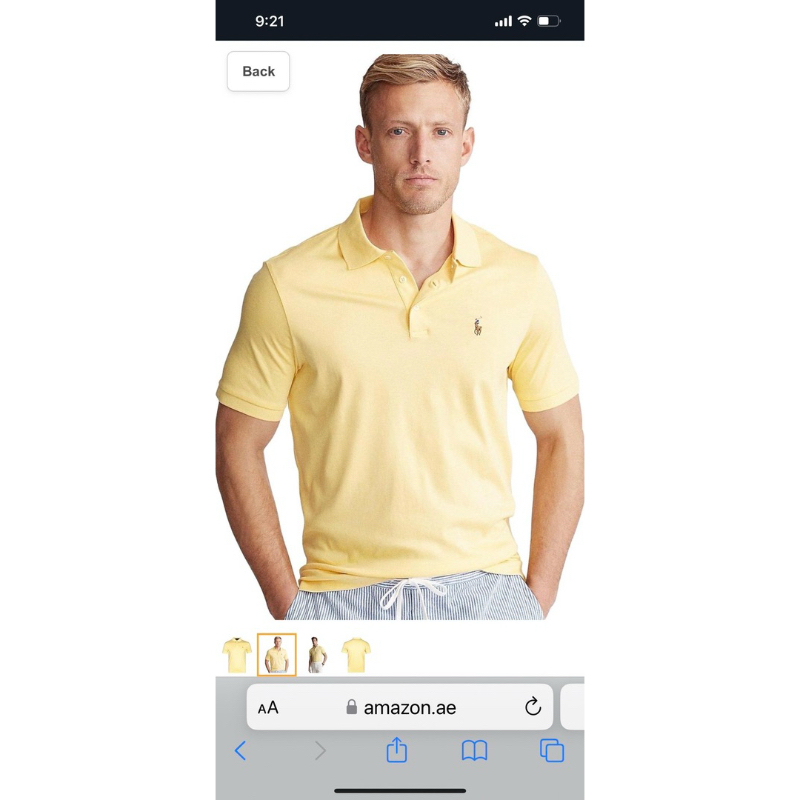 Polo Ralph Lauren Men's Classic-fit Soft-touch Polo เสื้อโปโล แขนสั้น ผู้ชาย ราล์ฟ ลอเรน รุ่นคลาสสิค ฟิต ผ้านิ่ม