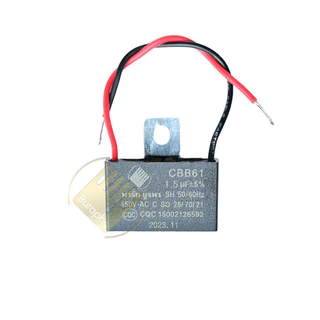 คาปาซิเตอร์พัดลม CBB61 450V 1uF-4uF ใช้ได้ทุกยี่ห้อ อะไหล่พัดลม