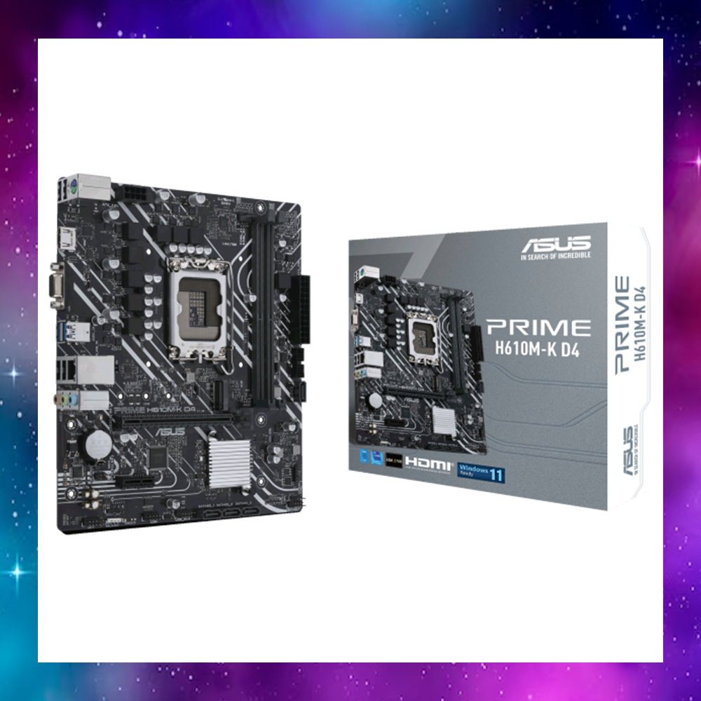 MAINBOARD (เมนบอร์ด) ASUS PRIME H610M-K D4 (DDR4) GEN12-13-14 (MICRO-ATX) ใช้งานปกติ ประกัน11/2025