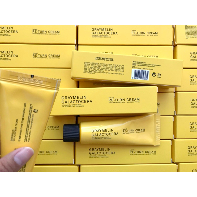 (สั่งในไลฟ์ลด100) Graymelin Galactocera Re-turn Cream เซรั่ม//ครีมเรียกเนื้อบำรุงผิวสูตรเข้มข้น ราคา ถูกที่สุด ดีลบีเคเค แกลเลอรีภาพที่ 5