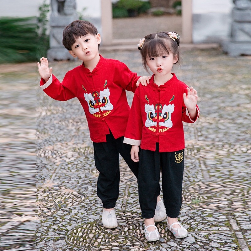 พร้อมส่งจากไทย ชุดตรุษจีนเด็กผู้ชาย ชุดเทศกาลตรุษจีน